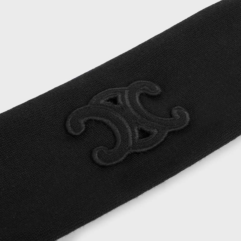 Celine Headband in Wool - BLACK - HAIR ACCESSORIES - 1 | CELINE