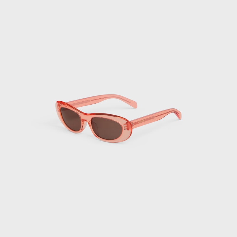 Lunettes de soleil Cat Eye S310 en Acétate - TRANSPARENT CORAL -  - 1 | CELINE