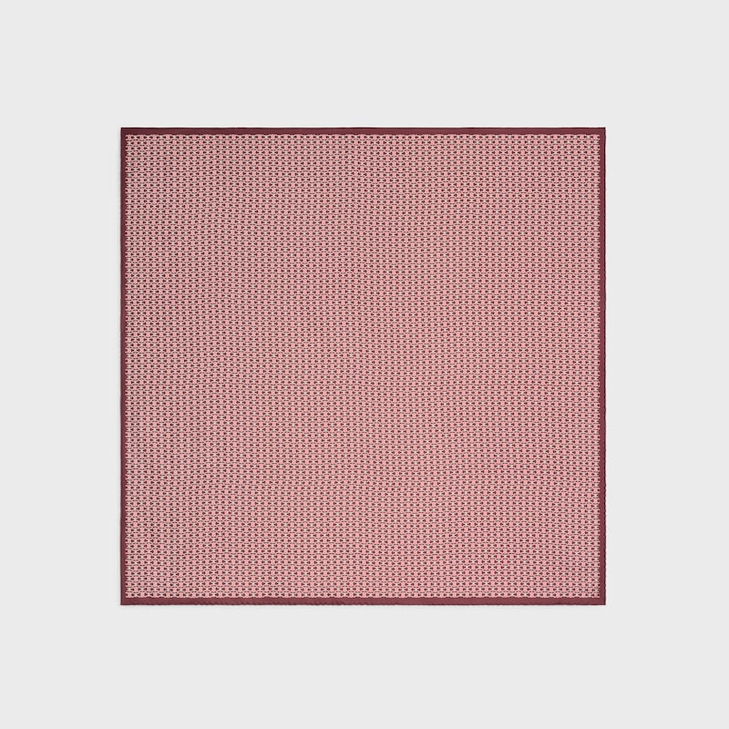 Triomphe鍊帶桑蠶絲斜紋布圍巾 - 玫瑰木色 / 粉紅色 / 象牙色 -  - 1 | CELINE