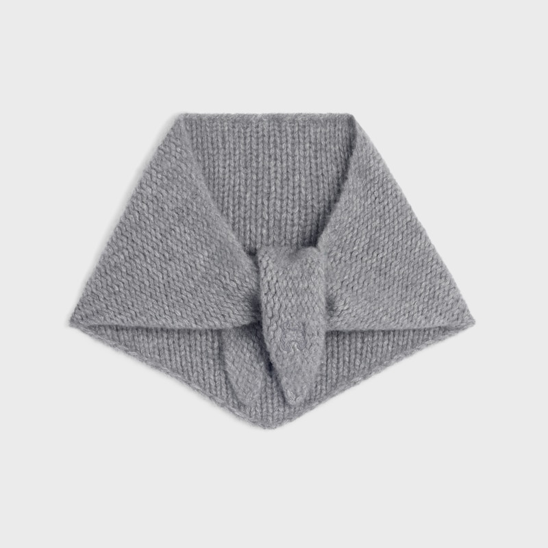 BANDANA DE CACHEMIRA DE SEDA - GRIS CLARO -  - 1 | CELINE