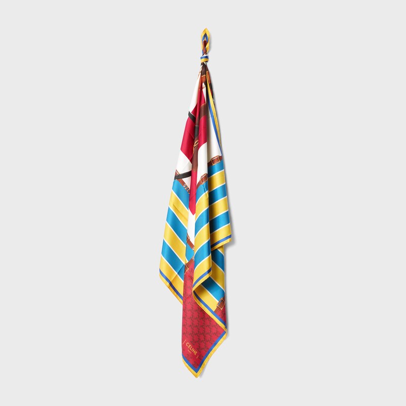 carr&eacute; twill soie - BLUE/YELLOW/RED -  - 1 | CELINE