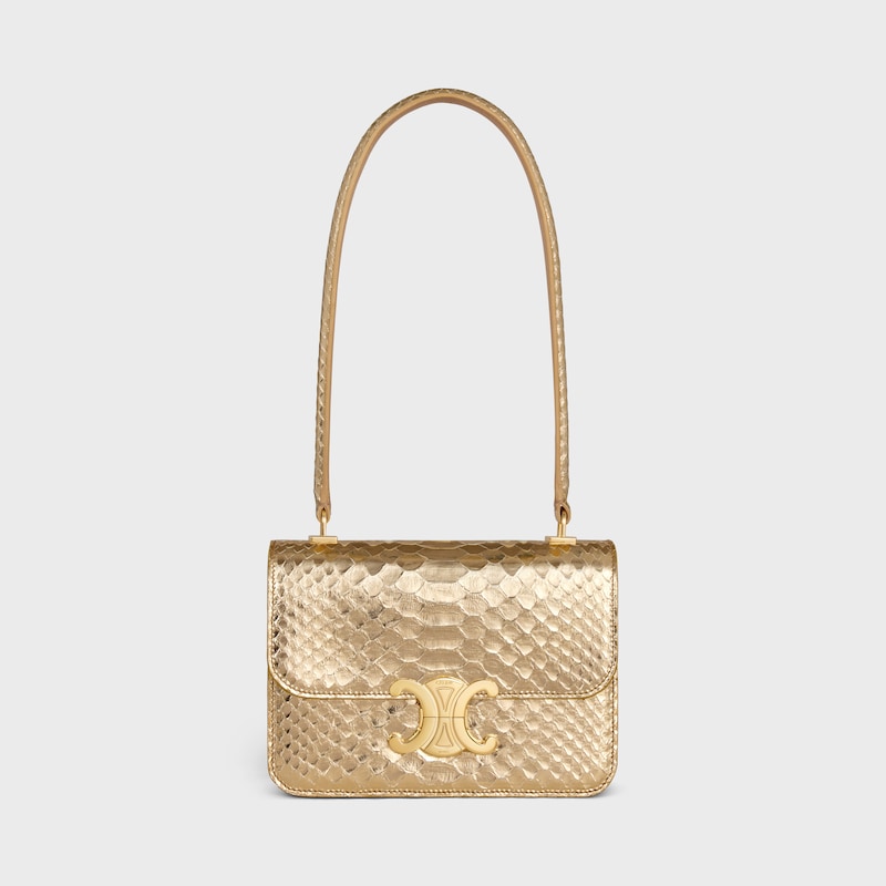 TEEN GARANCE bag in LAMINATED PYTHON - GOLD - TRIOMPHE - 1 | CELINE