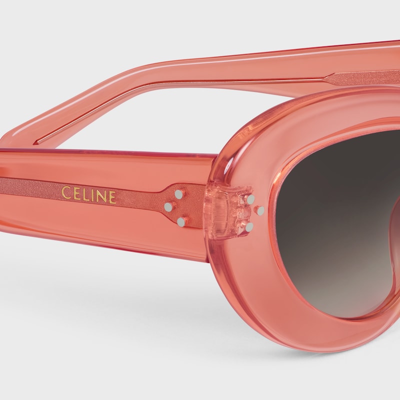 BUTTERFLY S320醋酸酯太阳眼镜 - 透明珊瑚色 -  - 1 | CELINE