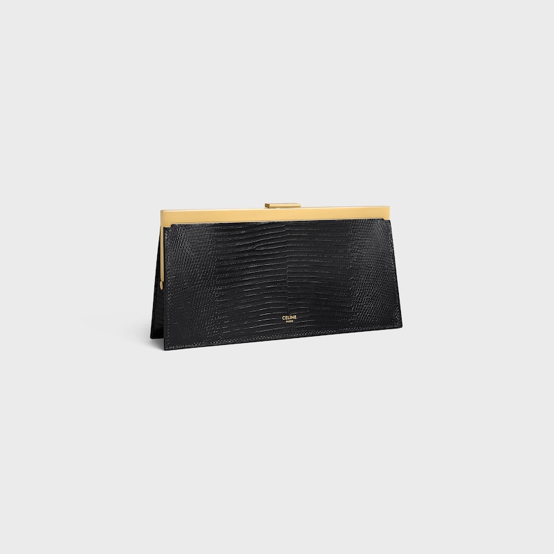 CLUTCH CELINE AUGUSTINE IN Lizard - BLACK - MORE LINES - 1 | CELINE
