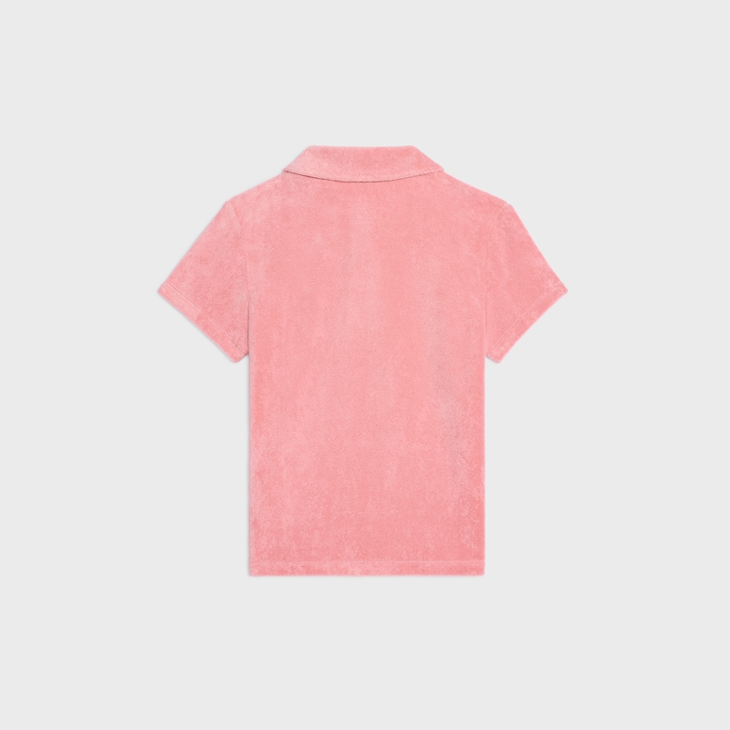 triomphe polo IN terry cotton - ROSE/CREAM -  - 1 | CELINE