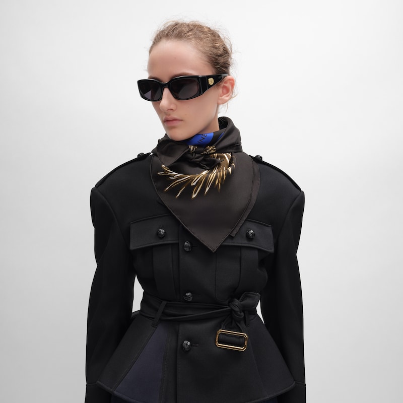 square IN silk twill - NOIR/MULTICOLORE -  - 1 | CELINE