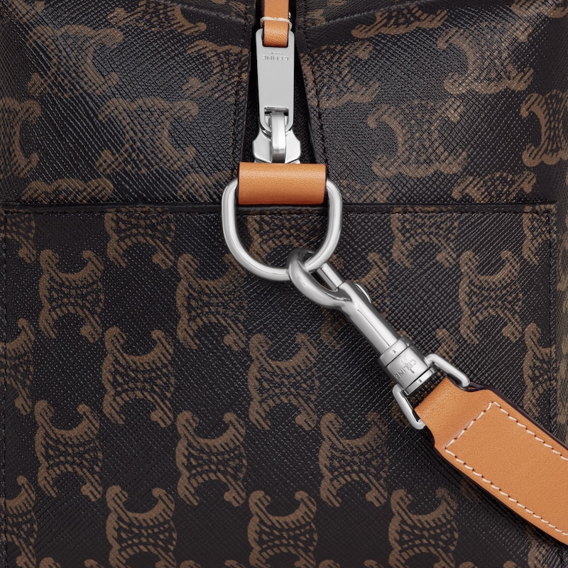 TAKE AWAY标志印花斜挎包 - 黄褐色 - 斜挎包 - 1 | CELINE