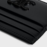 CARD HOLDER TRIOMPHE in Shiny calfskin - BLACK - GIFT FINDER - 1 | CELINE