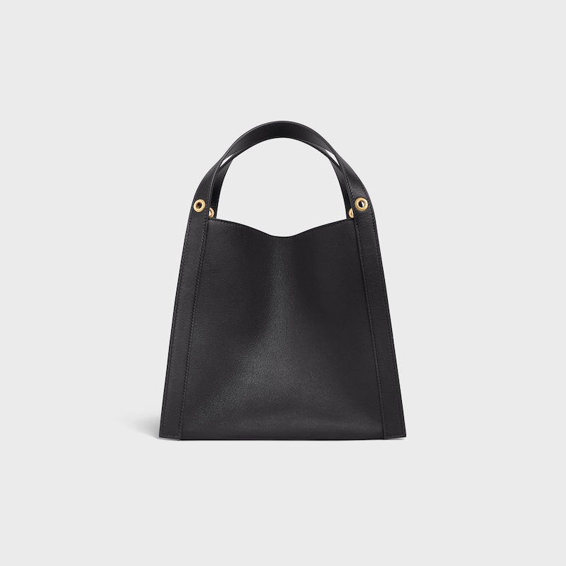 SMALL CUBE BAG IN SUPPLE CALFSKIN - BLACK - TOP-HANDLE BAGS - 1 | CELINE