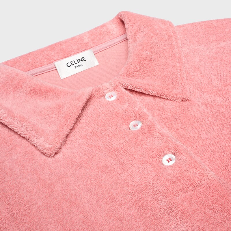 triomphe polo IN terry cotton - ROSE/CREAM -  - 1 | CELINE