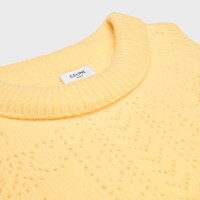 카울 넥 스웨터 - 포인텔 캐시미어 - 페일 옐로우 -  - 1 | CELINE