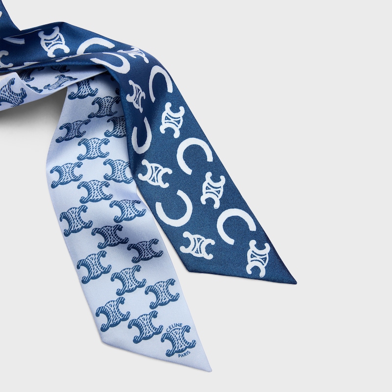 lavalliere IN SILK TWILL - OFFWHITE/BLUE -  - 1 | CELINE