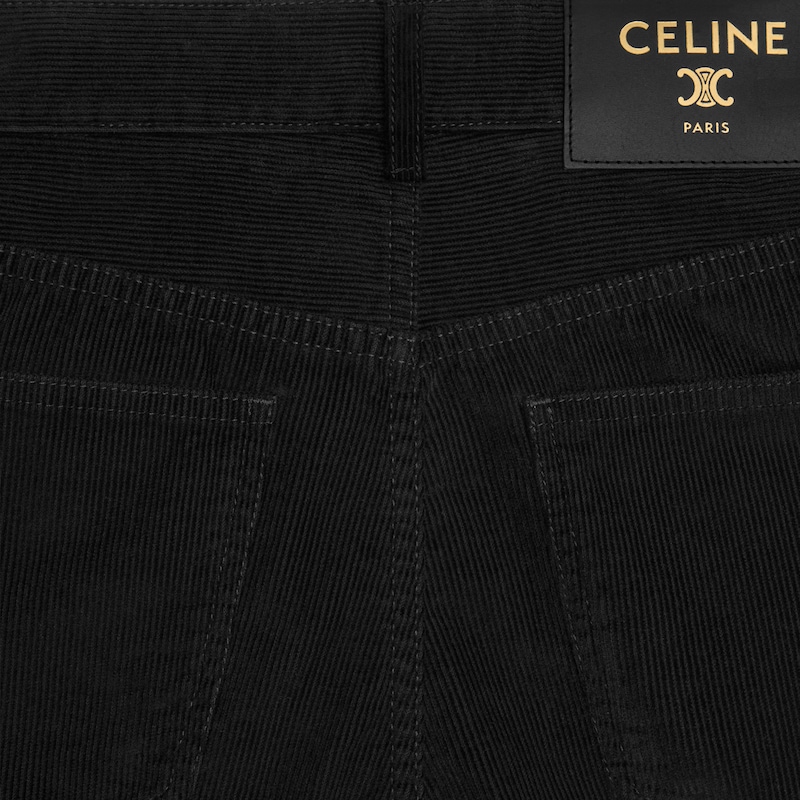 jolene jeans in corduroy - BLACK LIGHT STONE WASH -  - 1 | CELINE