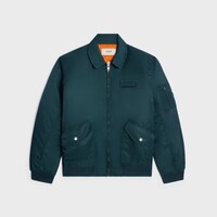 celine bomber jacket in nylon - BLUE PETROL -  - 1 | CELINE