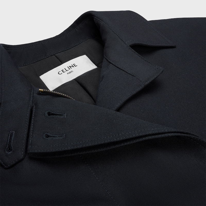 jacket IN WOOL AND COTTON GABARDINE - NAVY -  - 1 | CELINE