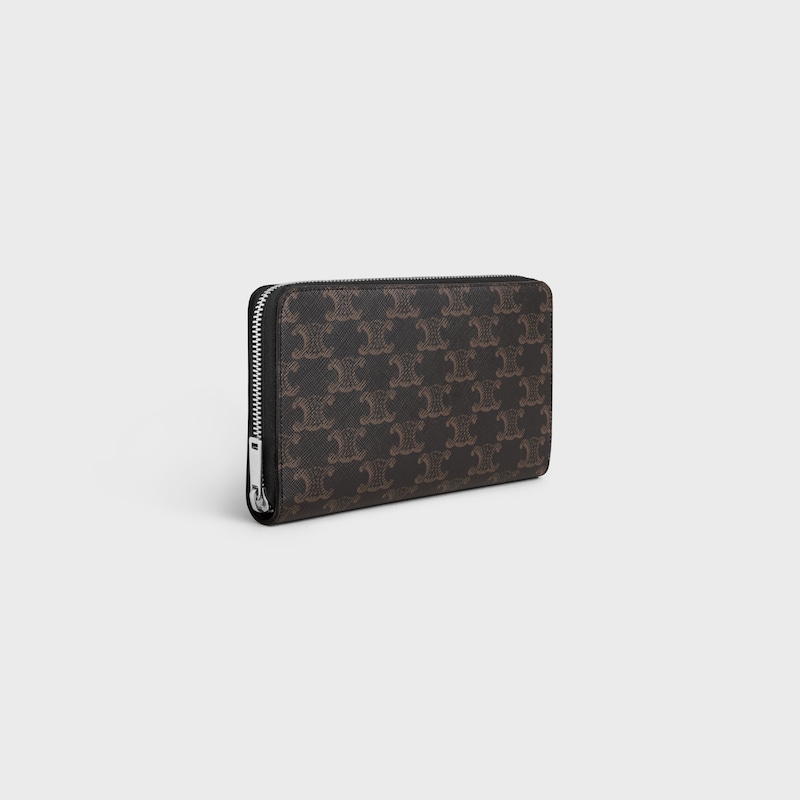 LARGE ZIPPED ORGANIZER IN Triomphe Canvas - BLACK - GIFT FINDER - 1 | CELINE