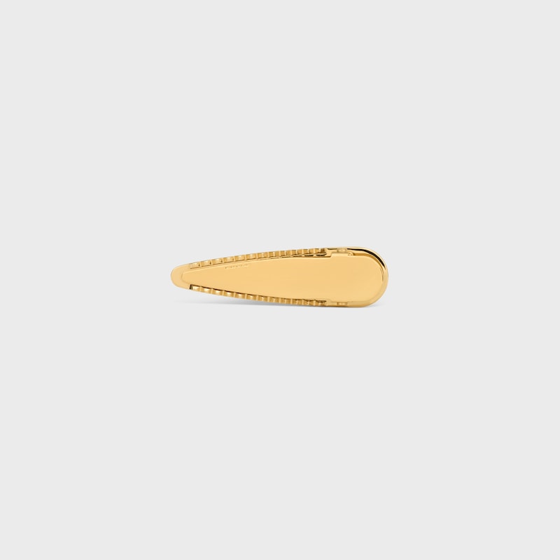 CELINE HAIR CLIP IN STEEL, ZAMAK AND VARNISH - POPPY RED / GOLD - HAIR ACCESSORIES - 1 | CELINE