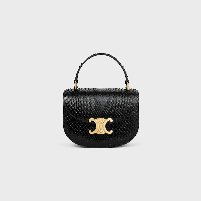 MINI CHAIN BESACE CLEA IN PYTHON - BLACK - MORE LINES - 1 | CELINE