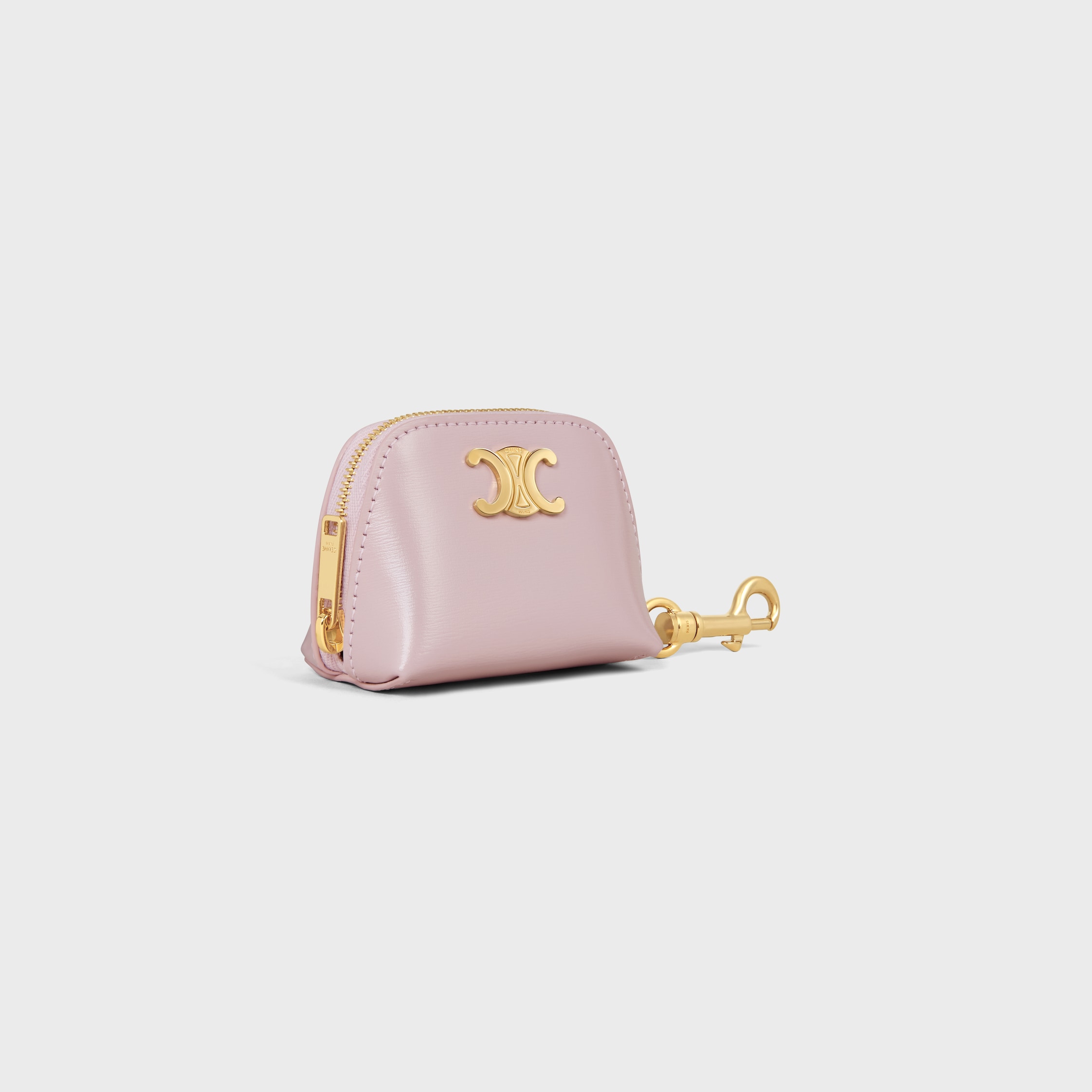 MICRO TRIOMPHE CHARM IN Shiny Calfskin - Bleached Pink | CELINE