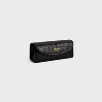 LIPSTICK CASE IN POROSUS CROCODILE - BLACK - BEAUTY ACCESSORIES - 2 | CELINE