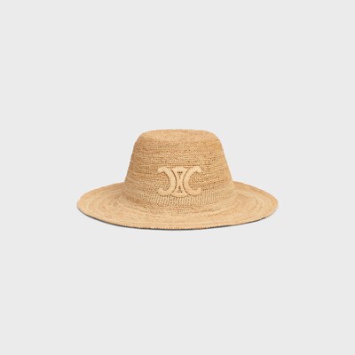 triomphe hat in raffia - NATURAL -  - 3 | CELINE