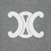 크루넥 스웨터 - 리브드 울 - 미디엄 그레이 -  - 4 | CELINE