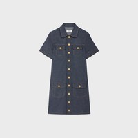 mini dress in raw wash denim - RAW WASH -  - 1 | CELINE