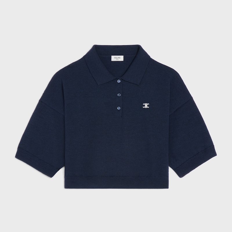 polo corto triomphe de lana - AZUL MARINO -  - 1 | CELINE