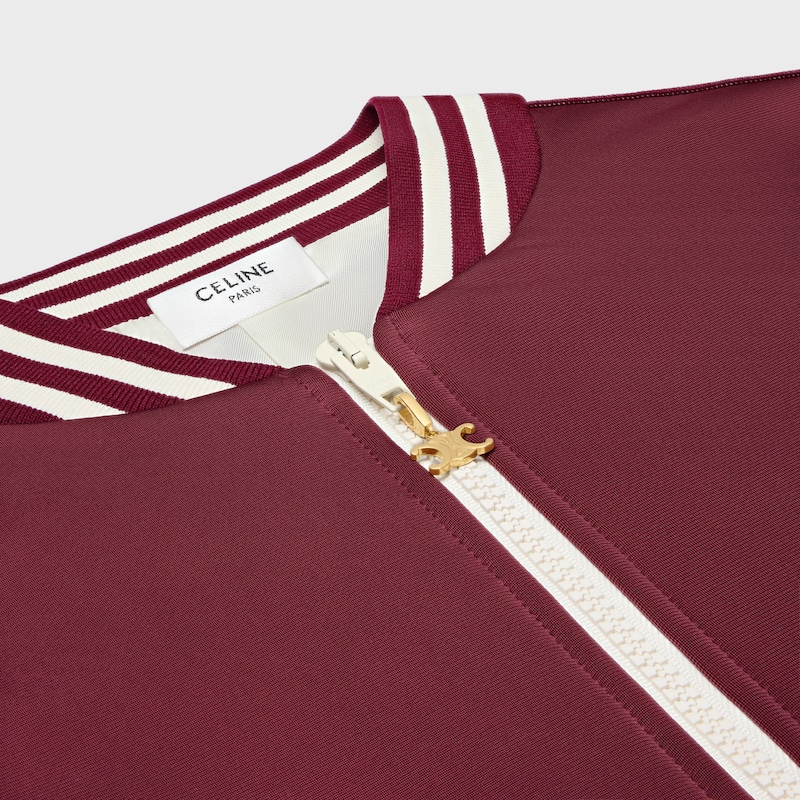 运动棒球夹克 - 红棕色/淡褐色 -  - 1 | CELINE