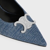 CELINE ALMA TRIOMPHE SLINGBACK IN DENIM - BLUE -  - 1 | CELINE