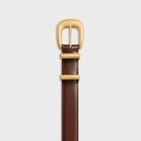 MEDIUM 25MM WESTERN BELT IN Taurillon Leather - CHESTNUT -  - 1 | CELINE
