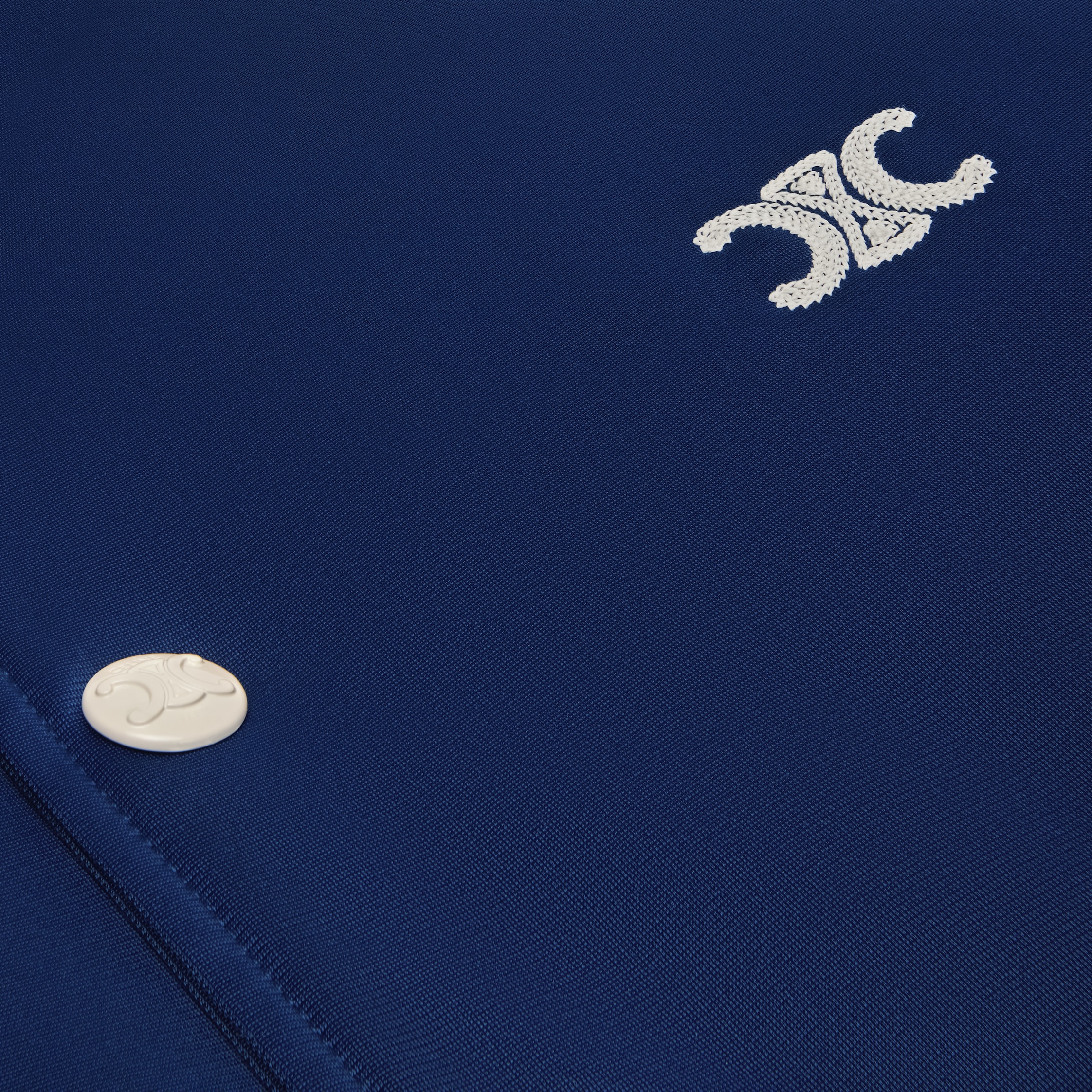 teddy jacket IN DOUBLE FACE JERSEY - NAVY/ECRU | CELINE