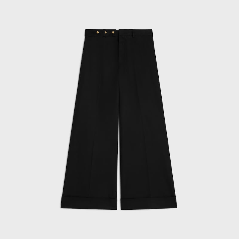 docks trousers IN cotton twill - BLACK -  - 1 | CELINE