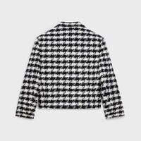 chaqueta garance de lana natté de pata de gallo - BLANCO/MARFIL/NEGRO -  - 2 | CELINE