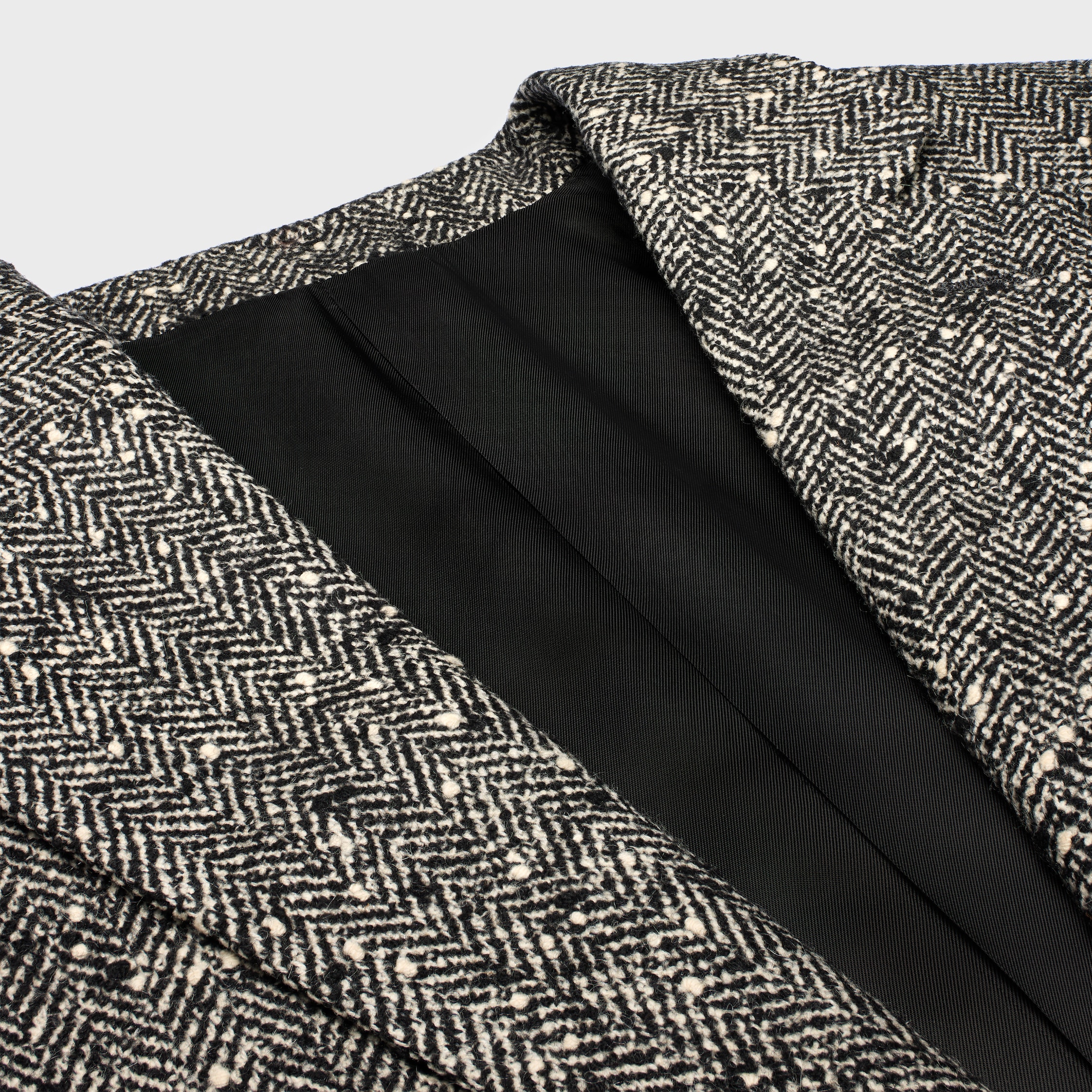 garçon jacket IN herringbone wool natté - IVOIRE/NOIR | CELINE