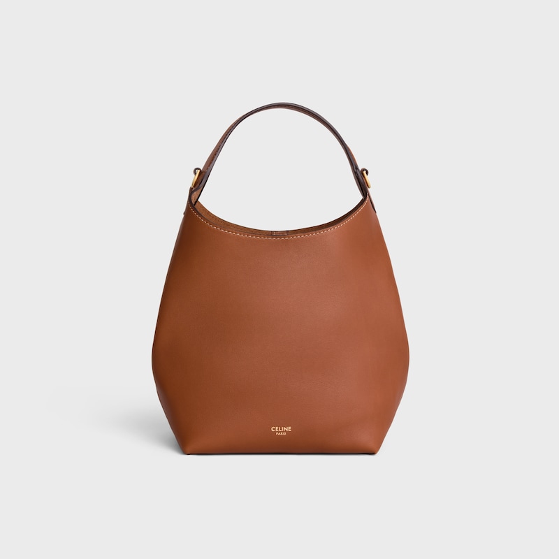 SMALL HOBO IN SUPPLE SMOOTH CALFSKIN - TAN - CROSS-BODY BAGS - 1 | CELINE