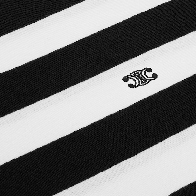 triomphe loose t-shirt in cotton jersey - BLACK / WHITE -  - 1 | CELINE