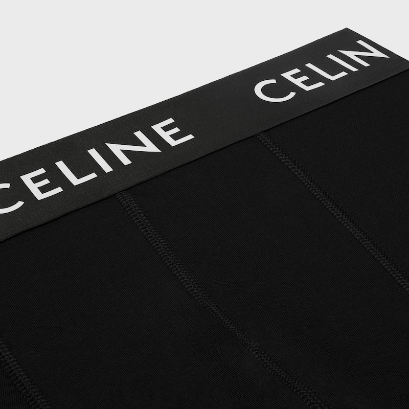 CELINE BOXERS IN COTTON JERSEY - BLACK -  - 1 | CELINE