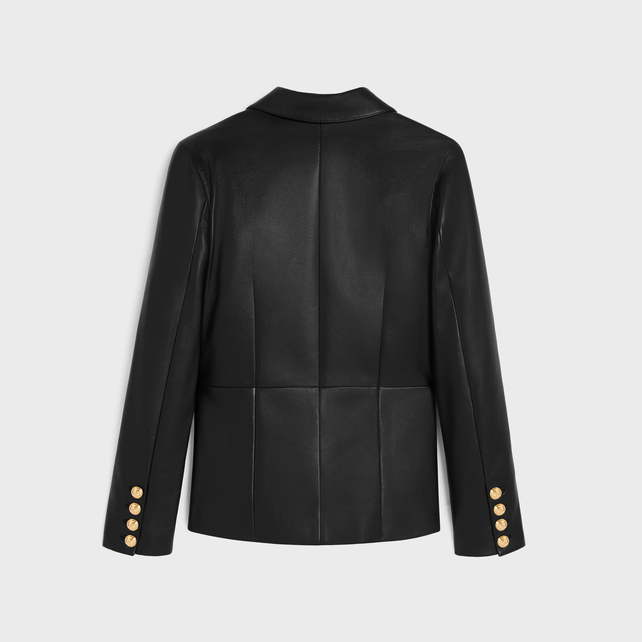 CELINE セリーヌ テーラードジャケット ラムスキン★2F546583C TAILORED JACKET IN SOFT LAMBSKIN - BLACK | CELINE