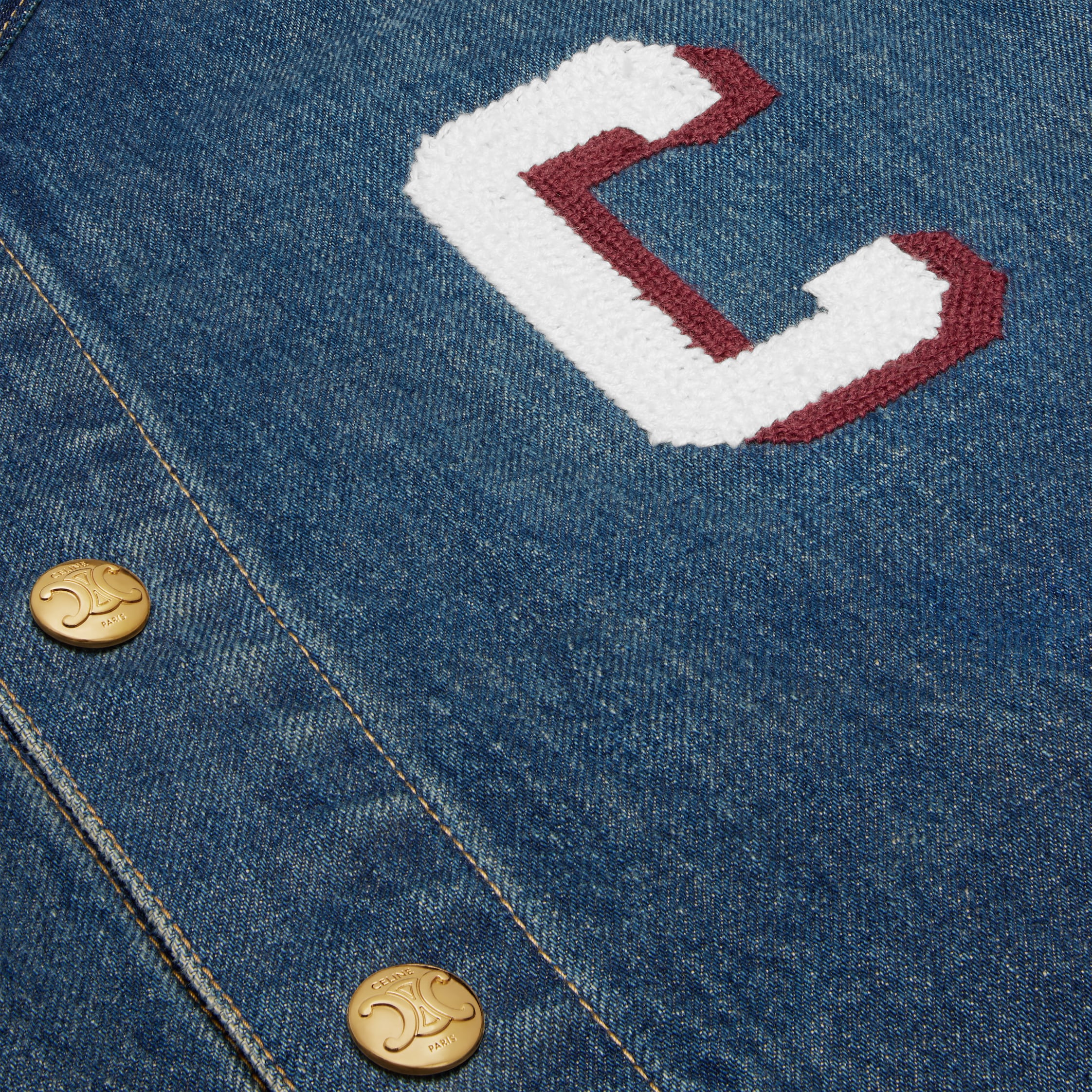 関税込 CELINE paris jacket in dark union wash denim CELINE PARIS JACKET IN DARK UNION WASH DENIM - | CELINE