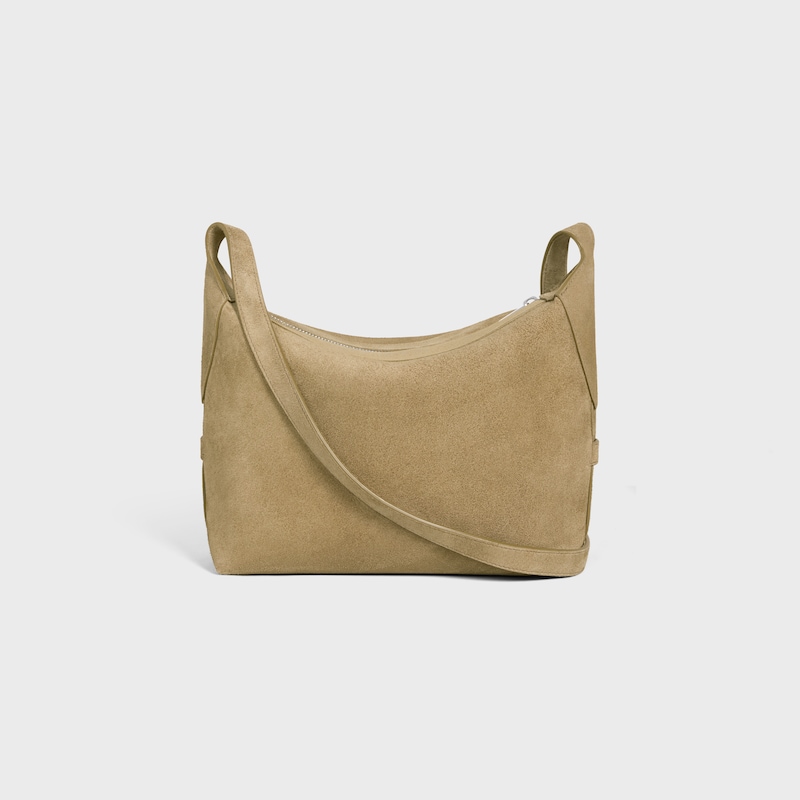 BOLSA TIRACOLO HARRY EM COURO DE BEZERRO EM CAMURÇA - STONE BEIGE - NOVO - 1 | CELINE