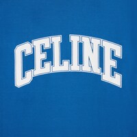 棉質平紋針織長袖T恤 - 湛藍色/混灰色/米白色 -  - 1 | CELINE
