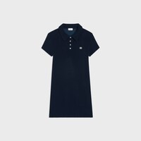 미니 폴로 드레스 - 테리 코튼 - 네이비/크림 -  - 1 | CELINE