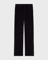 TRACKSUIT PANTS IN velvet jersey - BLACK / WHITE -  - 2 | CELINE