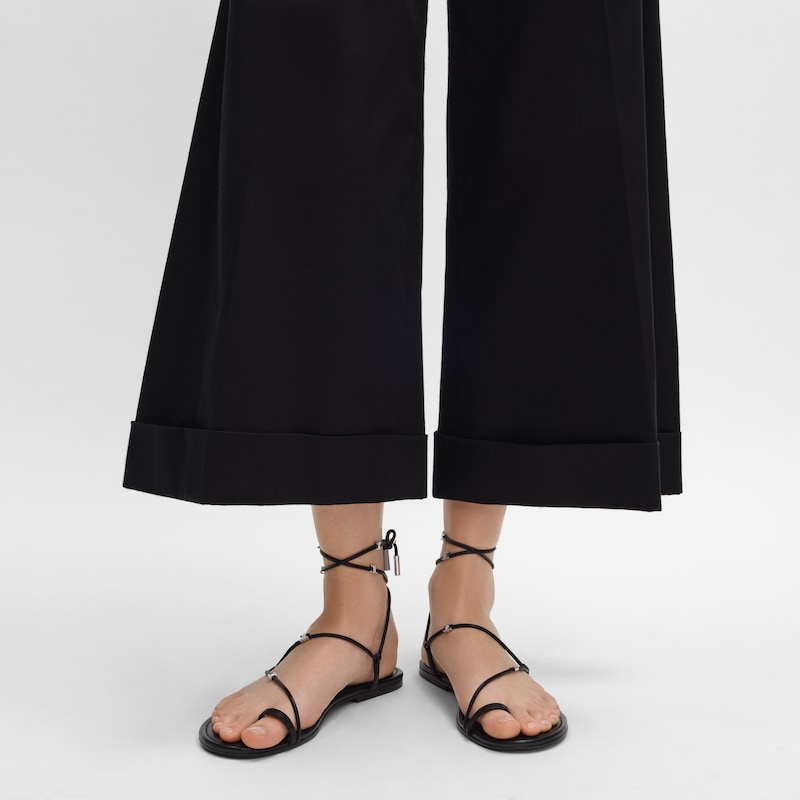 SANDALE SPIRAL EN CUIR D'AGNEAU - Noir -  - 1 | CELINE