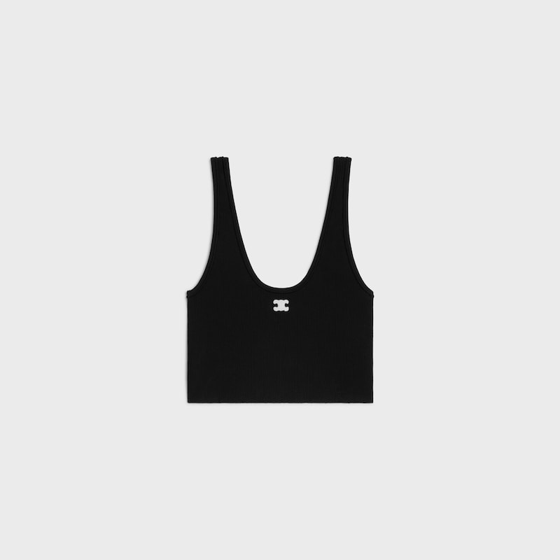 triomphe bra IN athletic cotton - BLACK -  - 1 | CELINE