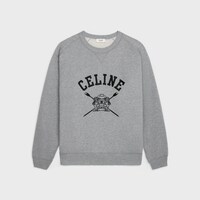 루즈 블라종 스웨트셔츠 - 코튼 플리스 - 그레이 멜란지/블랙 -  - 1 | CELINE