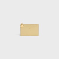 ジップ付きカードホルダー トリオンフ チャーム / グレインドカーフスキン - スプリングイエロー - コインケース&カードホルダー - 1 | CELINE