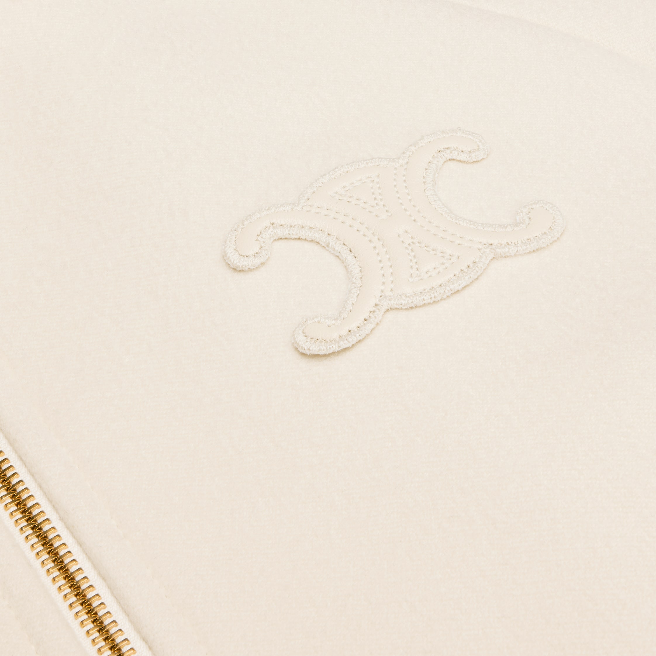 triomphe blouson jacket in double face cashmere - IVORY | CELINE
