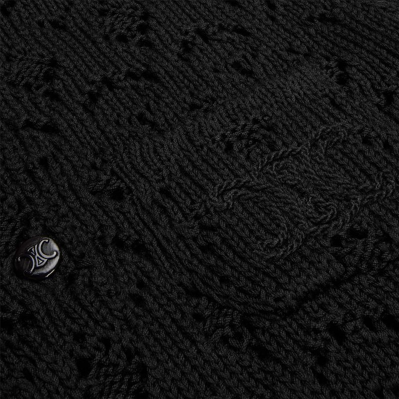 miniabito in cotone pointelle - NERO -  - 1 | CELINE